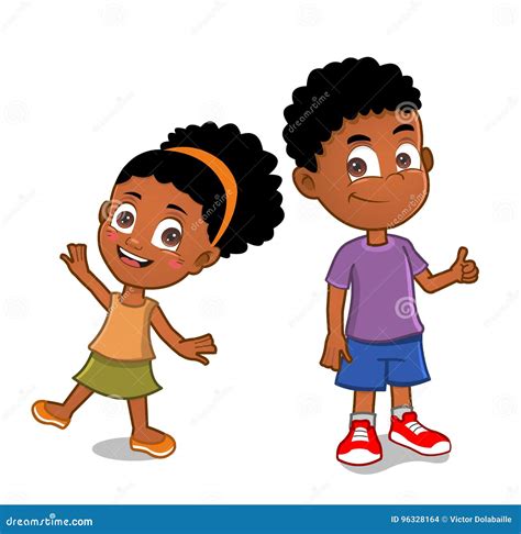 African American Boy And Girl Clip Art