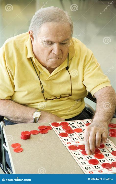 Old Man Playing Bingo