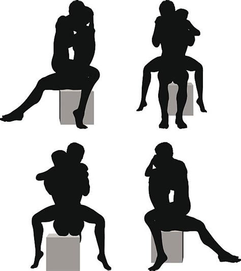 Nude Men And Women Having Sex Silhouette Illustrations Royalty Free