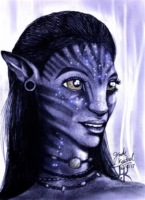 Neytiri Portrait Pencil Drawing By Jade Viper On Deviantart