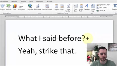 How To Strikethrough Text In Word Youtube