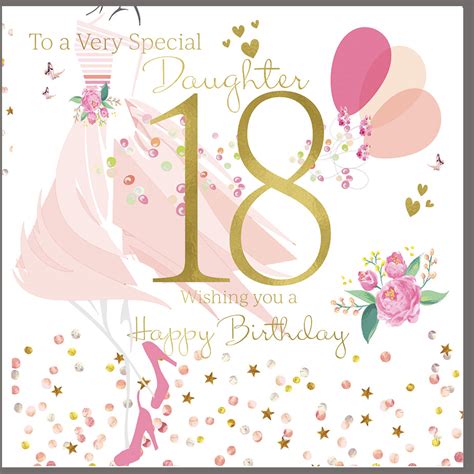 Rush Design Daughter 18th Birthday Card Bl01 Hugs And Kisses