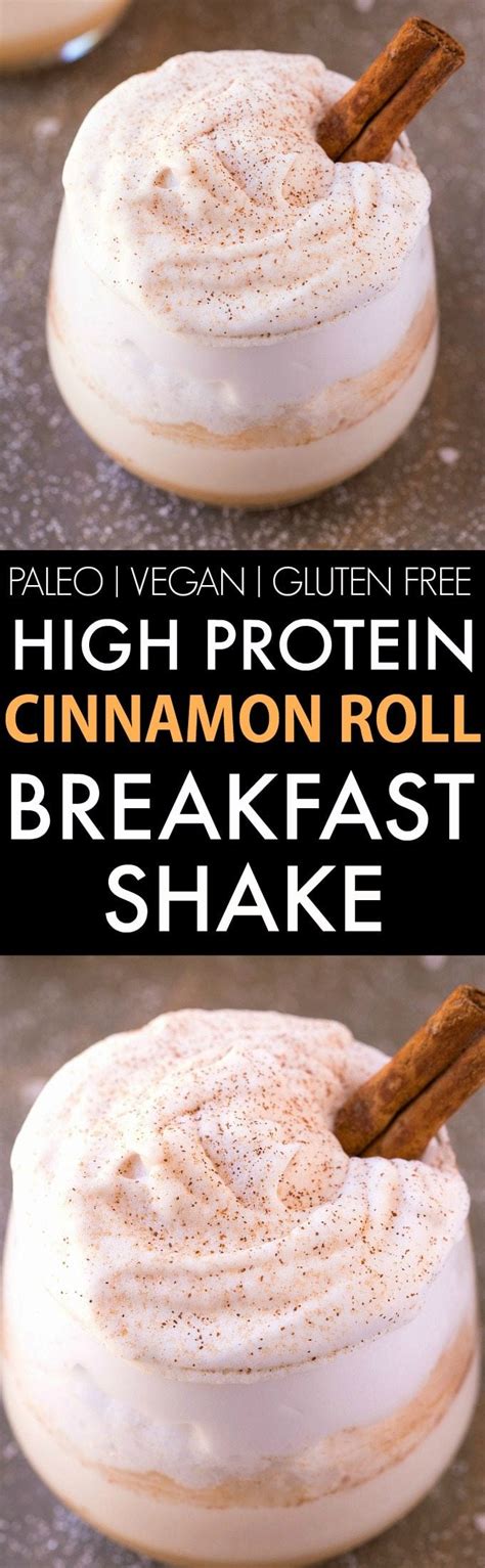 Healthy High Protein Cinnamon Roll Breakfast Shake