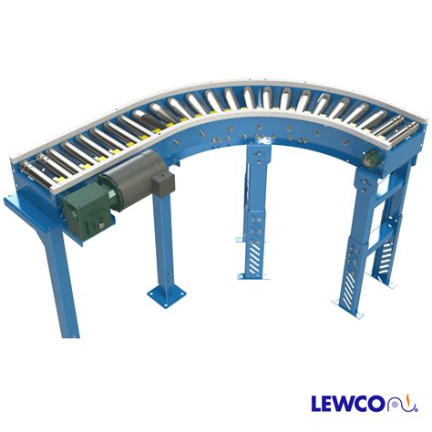 Belt Driven Live Roller Conveyor With Extended Tangent Infeed And 90