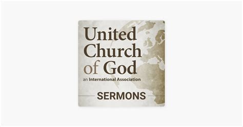‎united Church Of God Sermons On Apple Podcasts
