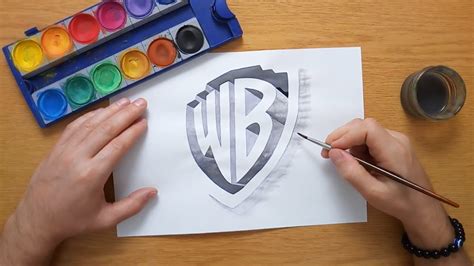 How To Draw A Warner Bros Logo In 3d Youtube