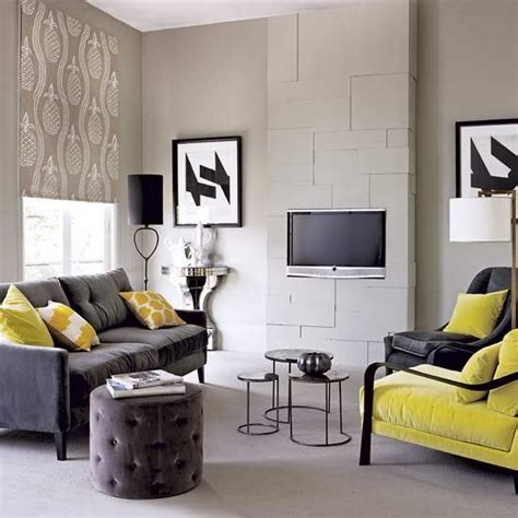 Living Rooms Colored In Yellow And Gray Realtycoo
