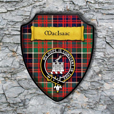 Macisaac Shield Plaque With Scottish Clan Coat Of Arms Badge Etsy In