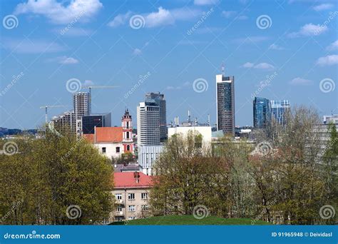 Vilnius Skyline Editorial Stock Photo Image Of Profsajungu 91965948