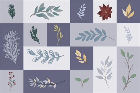 Winter Foliage Clipart Pack By Stars N Skies Thehungryjpeg