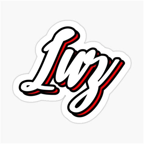 Luz First Name Hand Lettering Design Sticker For Sale By Sulies Redbubble