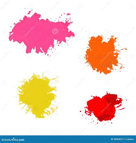 Paint Splash Vector Set Of Brush Strokes Stock Vector Image 39504217