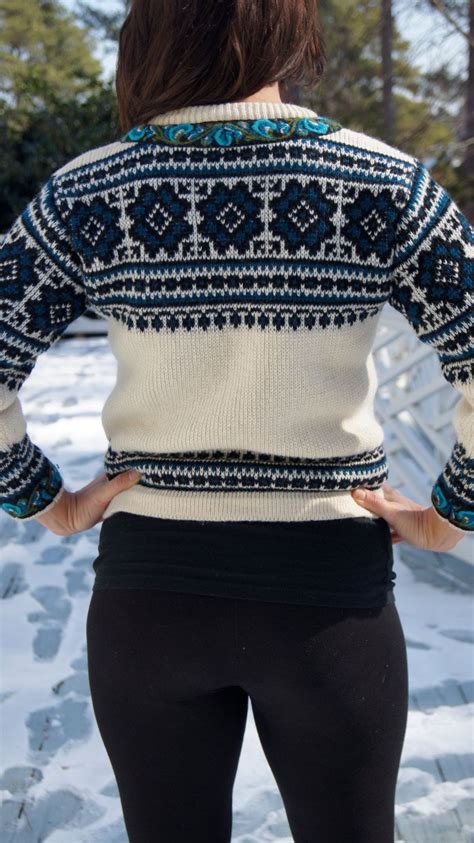 Nordstrik Wool Sweater Made In Norway Norwegian Knitting Fair Isle