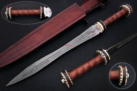 Damascus Sword Viking Sword Hand Forged Sword Longsword Etsy Sword