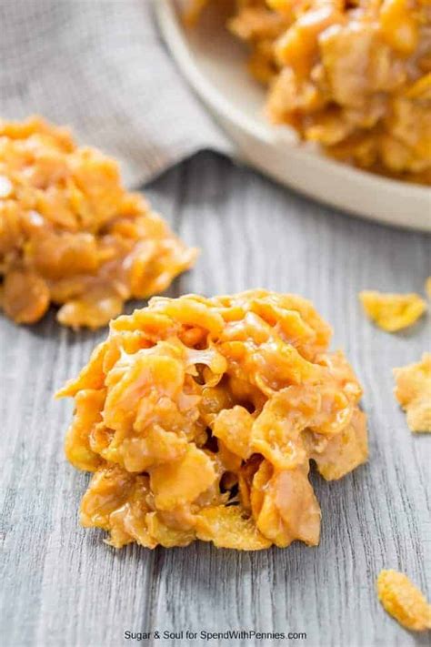 Peanut Butter Cornflake Cookies No Bake Spend With Pennies