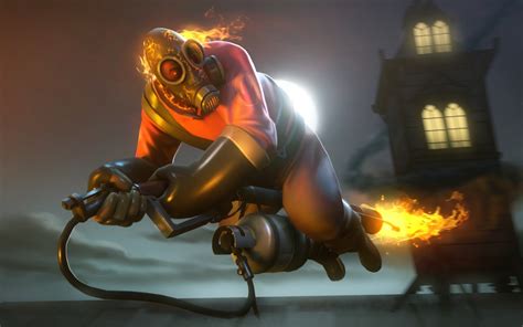 Team Fortress 2 Pyro Character Fire Halloween Flamethrowers