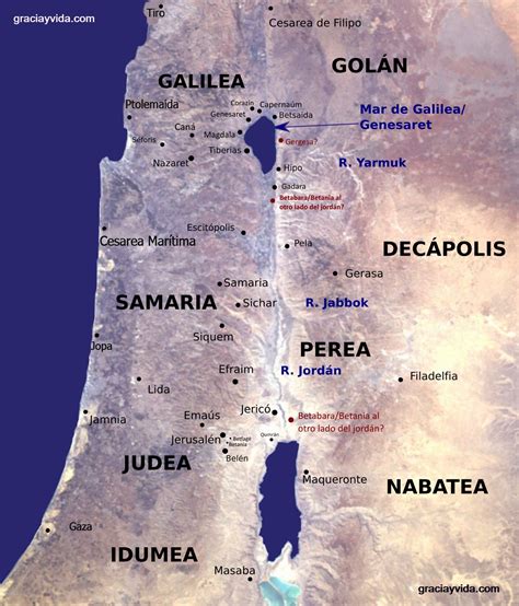 Mapa En Tiempos De Jesús