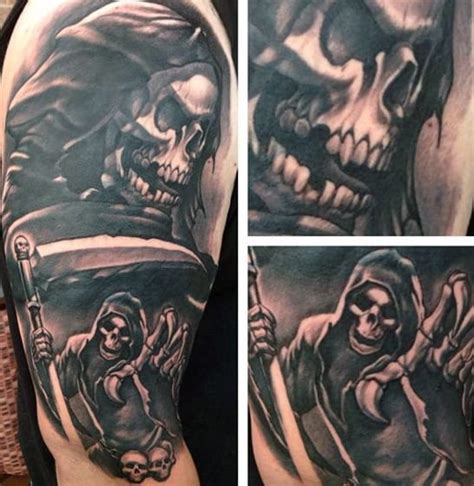 Whatever was full of life, will eventually wither and be called by the grim reaper. 70 Grim Reaper Tattoos For Men - Merchant Of Death Designs