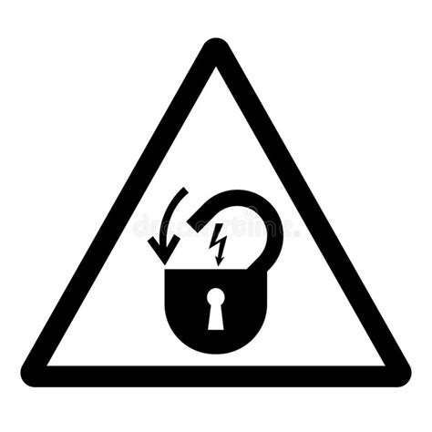 Lock Out Electrical Power Symbol Sign Vector Illustration Isolate On