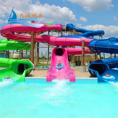Buy Fiberglass Water Park Slide Swimming Pool Slides From Guangdong