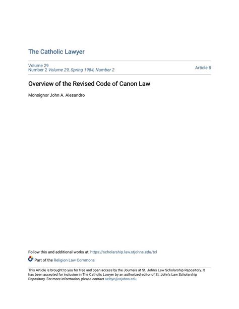 Overview Of The Revised Code Of Canon Law Docslib