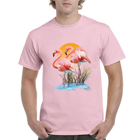 Iwpf Mens Pink Flamingos In Water Short Sleeve T Shirt