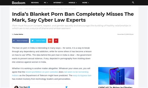 Indias Blanket Porn Ban Completely Misses The Mark Say Cyber Law