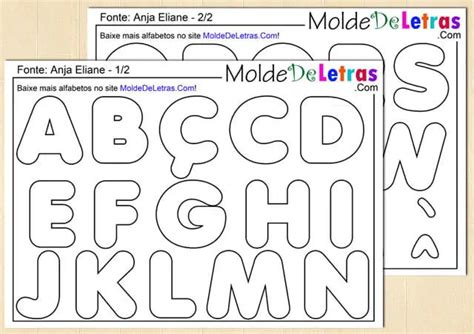 Molde de Letras e Números Anja Eliane Blog Molde de Letras