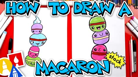 How To Draw A Cute Macaron Stack