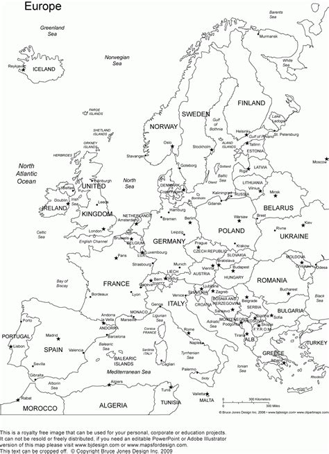 Europe Outline Map With Names Clip Art Library