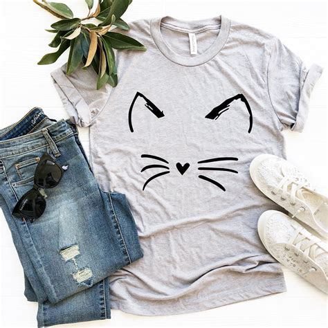 Cat Shirt Kitty Kitten T Shirtteemens Womens Ladies Funny Etsy