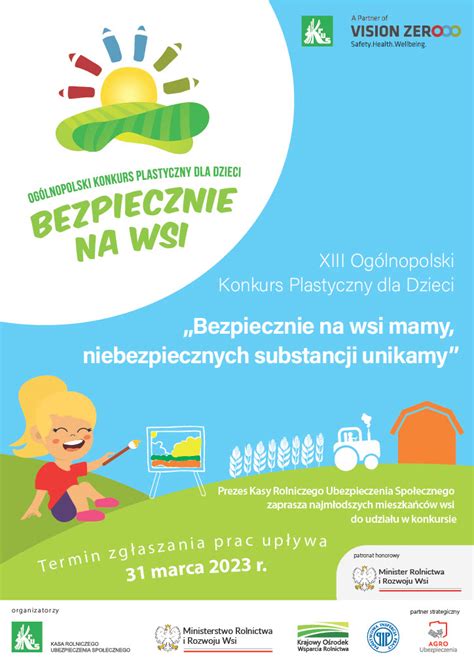 Xiii Ogólnopolski Konkurs Plastyczny Dla Dzieci „bezpiecznie Na Wsi