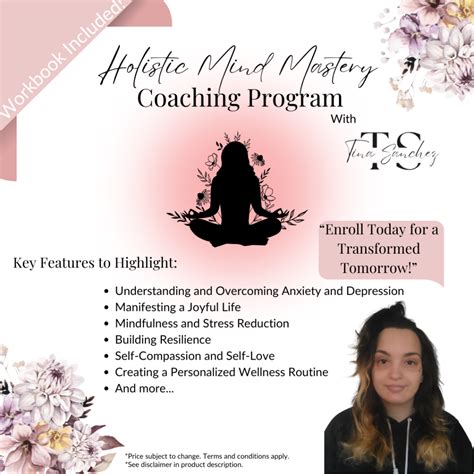 12 Week Holistic Mind Mastery Program Paid In Full Tina Sanchez Rn