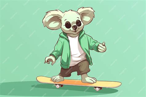 Premium Photo | Anthropomorphic cute cartoon otter character illustration