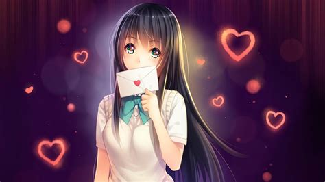 Anime Girl In Love With Love Letter Wallpaperhd Anime Wallpapers4k