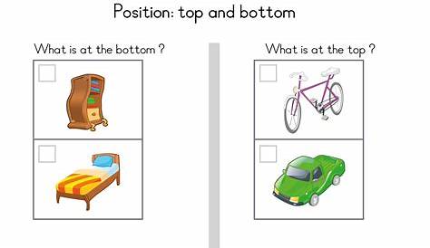 Math Positional Words Worksheets Kindergarten - Goimages Home