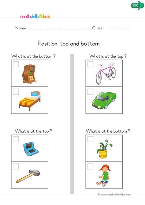 Printable Position Worksheets For Kindergarten Printable Word Searches
