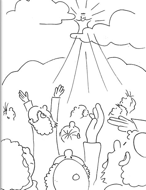 Ascension Coloring Page Coloring Home
