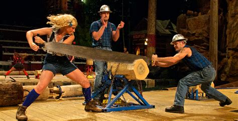 lumberjack feud dinner theater show  pigeon forge