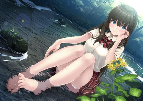 Anime Thighs Anime Girls Water Rare Gallery HD Wallpapers