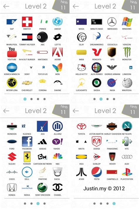 En cada nivel del juego podrás ver un logo y cuatro nombres de marcas de entre las que deberás elegir. Logos Quiz Answers | Logo del juego, Cuestionarios, Logo ...