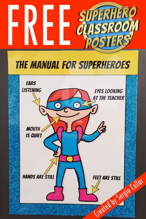 SUPERHERO CLASSROOM POSTERS - FREE | Superhero classroom, Classroom posters free, Classroom posters