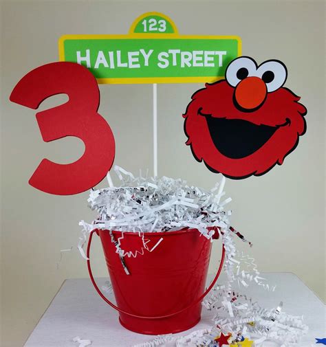 Elmo Centerpiece Elmo Birthday Party Personalized Elmo Sesame Street