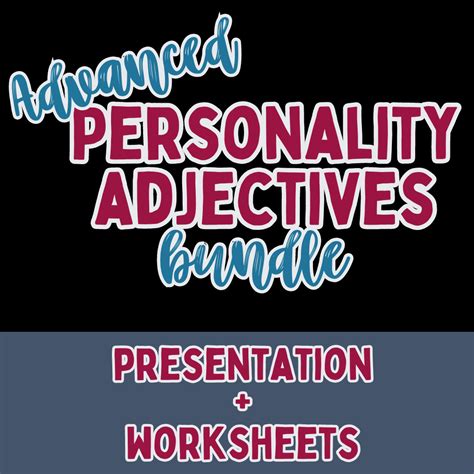 Advanced Personality Adjectives Bundle Esl Vocabulary Teaching