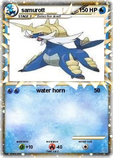 Reupload with this time pokemon let's go included.leave your comments below! Pokémon samurott 227 227 - water horn - My Pokemon Card