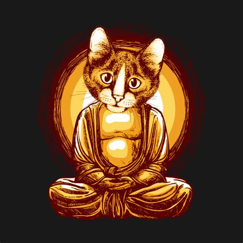 Cat Buddha Meditating Buddha T Shirt Teepublic