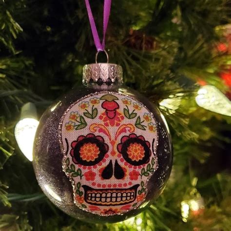 Sugar Skull Ornament Etsy