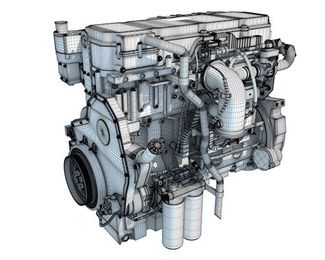 Industrial Diesel Engine 3d Model Turbosquid 1302509