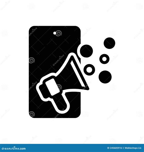 Black Solid Icon For Promotional Advertising And Marketing Stock