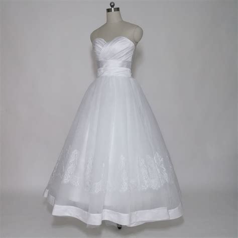 White Tea Length Lace Up Back Sweetheart Short Wedding Dress Wedding